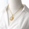 Wholesale Jewelry Cross Pendant Necklace Copper 18K Gold Plated Electroplating Geometric Style Box Chain