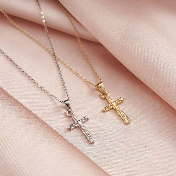 Wholesale Jewelry Cross Pendant Necklace S925 Sterling Silver Electroplated