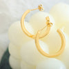 Wholesale Jewelry Cshaped 316L Stainless Steel 18K Gold Plated Personality Earrings