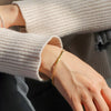 Wholesale Jewelry Cuban Chain Bracelet Copper 18K Gold Plated Geometric Diamond Female Couple Style