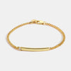 Wholesale Jewelry Cuban Chain Bracelet Copper 18K Gold Plated Geometric Diamond Female Couple Style