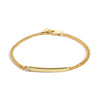 Wholesale Jewelry Cuban Chain Bracelet Copper 18K Gold Plated Geometric Diamond Female Couple Style