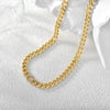 Wholesale Jewelry Cuban Chain Copper 18K Gold Plated Geometric Style Necklace