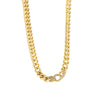 Wholesale Jewelry Cuban Chain Copper 18K Gold Plated Geometric Style Necklace