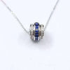 Wholesale Jewelry Cultivating Emerald 925 Silver Geometric Diamond Pendant Necklace Ochain