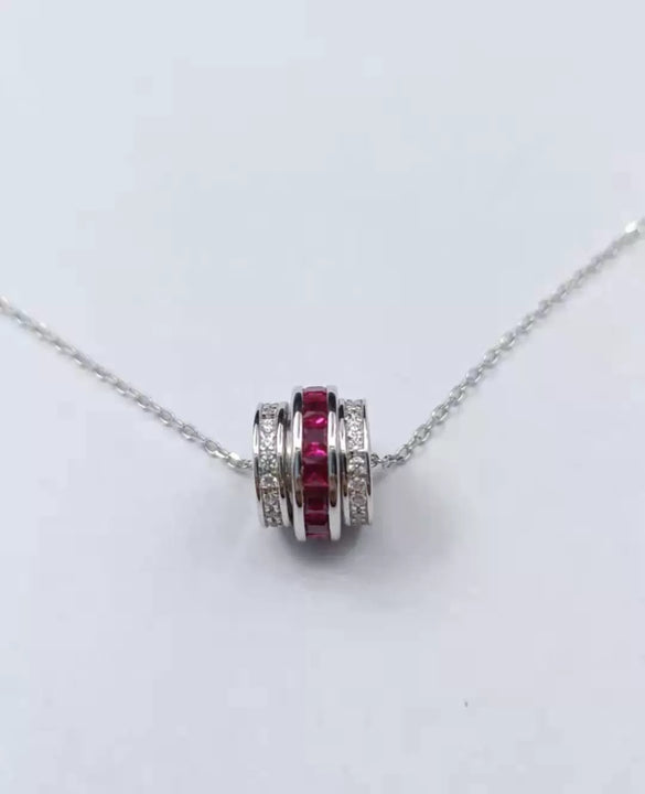 Wholesale Jewelry Cultivating Emerald 925 Silver Geometric Diamond Pendant Necklace Ochain
