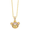 Wholesale Jewelry Cute Animal Zodiac Copper Necklace With Zircon Inlay And O Word Chain