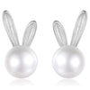 Wholesale Jewelry Cute Geometric Animal Zodiac Copper Mixed Gemstone Inlay Zirconia Cat Ears Imitation Pearl Necklace For Women