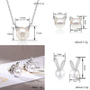 Wholesale Jewelry Cute Geometric Animal Zodiac Copper Mixed Gemstone Inlay Zirconia Cat Ears Imitation Pearl Necklace For Women
