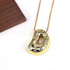 Wholesale Jewelry Cute Gold Plated Balloon Bubble Pendant Snake Chain Necklace Copper Alloy With Zircon Inlay And Letter Pattern