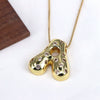 Wholesale Jewelry Cute Gold Plated Balloon Bubble Pendant Snake Chain Necklace Copper Alloy With Zircon Inlay And Letter Pattern