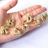 Wholesale Jewelry Cute Gold Plated Balloon Bubble Pendant Snake Chain Necklace Copper Alloy With Zircon Inlay And Letter Pattern
