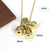 Wholesale Jewelry Cute Gold Plated Balloon Bubble Pendant Snake Chain Necklace Copper Alloy With Zircon Inlay And Letter Pattern