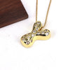Wholesale Jewelry Cute Gold Plated Balloon Bubble Pendant Snake Chain Necklace Copper Alloy With Zircon Inlay And Letter Pattern