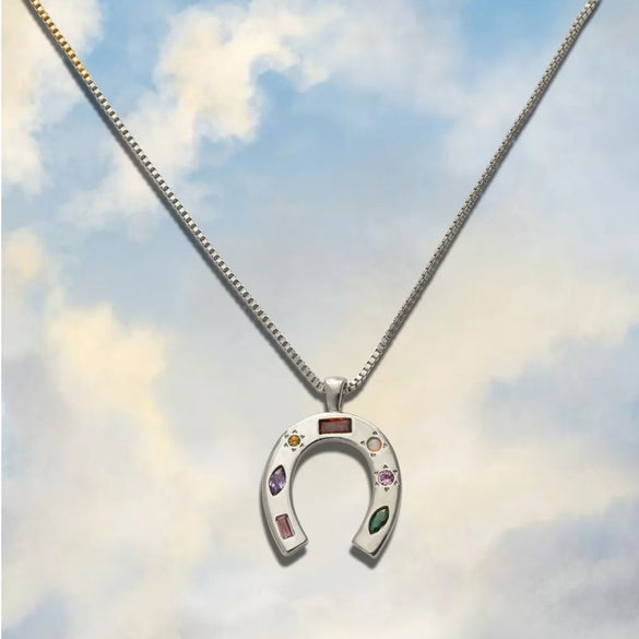 Wholesale Jewelry Cute Pentagram U Shape 18K Gold Plated Plating Pendant Necklace