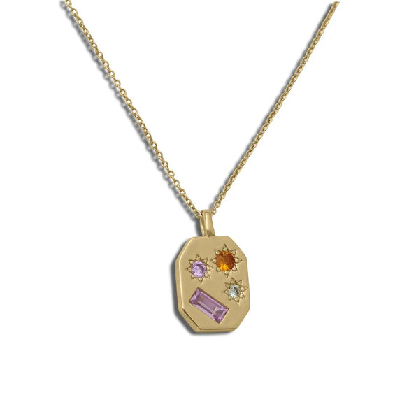 Wholesale Jewelry Cute Pentagram U Shape 18K Gold Plated Plating Pendant Necklace