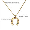 Wholesale Jewelry Cute Pentagram U Shape 18K Gold Plated Plating Pendant Necklace