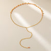 Wholesale Jewelry Cute Sweet Simple Style Asymmetrical Natural Stone Copper Waist Chain