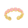 Wholesale Jewelry Daisy Enamel Copper Open Ring Electroplating Minimalist Design