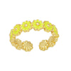 Wholesale Jewelry Daisy Enamel Copper Open Ring Electroplating Minimalist Design