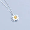 Wholesale Jewelry Daisy Style 925 Sterling Silver Necklace With Electroplating Treatment