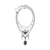 Wholesale Jewelry Dark Fashion Geometric Metal Alloy Heart Wings Swordshaped Pendant Necklace For Women With Electroplating