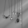 Wholesale Jewelry Dark Fashion Geometric Metal Alloy Heart Wings Swordshaped Pendant Necklace For Women With Electroplating