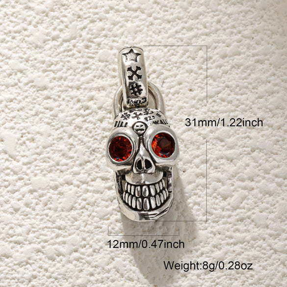 Wholesale Jewelry Dark Style Copper Goldplated Skull Crown Pumpkin Pendant Necklace With Zirconia Design