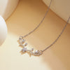 Wholesale Jewelry Deer Antler Titanium Steel And Copper Real Gold Plated Necklace Sweet Animal Style Fashion Accessories