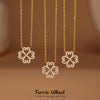 Wholesale Jewelry Diamond Heartshaped Hollow Fourleaf Clover Pendant Necklace Bracelet Set For Women Stainless Steel Zircon Titanium Steel Electroplated