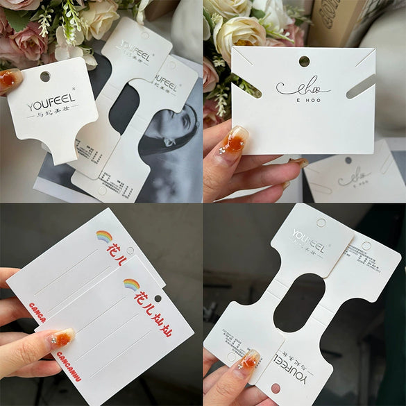 Wholesale Jewelry Display Packaging Label Earrings Hairpin Ring Bracelet Cards Made Of Cardboard And Paper