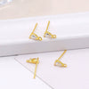 Wholesale Jewelry Diy Accessories Copper 925 Silver Needle Set With Diamond Hook Earrings Plated With 18K Real Gold Hanging Earrings Electroplating Flowers Style