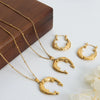Wholesale Jewelry Dolphin 316L Stainless Steel Electroplated Marine Life Style Necklace Earrings For Women