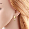 Wholesale Jewelry Donut Oil Drop Earrings Copper 18K Gold Plated Electroplated Geometric Style For Women