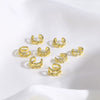 Wholesale Jewelry Doublelayer Ear Bone Clip Copper Geometric Style 18K Gold Plated Earrings