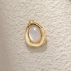 Wholesale Jewelry Elegant Abalone Shellfish Pendant Handmade Inlay Copper Plated Gold Geometric Heart Shape Necklace