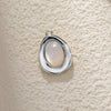 Wholesale Jewelry Elegant Abalone Shellfish Pendant Handmade Inlay Copper Plated Gold Geometric Heart Shape Necklace