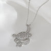 Wholesale Jewelry Elegant Animal Style Copper Turtle Pendant Necklace With Electroplating And O Word Chain