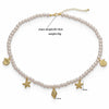 Wholesale Jewelry Elegant Animal Zodiac Copper O Word Chain Starfish Scallop Pearl Clavicle Necklace For Women Electroplated
