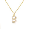 Wholesale Jewelry Elegant Copper Set With Pearl Letter Necklace O Chain Women's