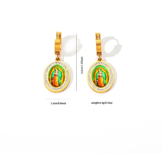 Wholesale Jewelry Elegant Cross Square Oval Titanium Steel Jewelry Set