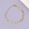 Wholesale Jewelry Elegant Cute Geometric 304 Stainless Steel 18K Gold Plated Plating Anklet