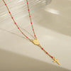 Wholesale Jewelry Elegant Ethnic Style Portrait Stainless Steel 203L 18K Gold Plated Enamel Necklace