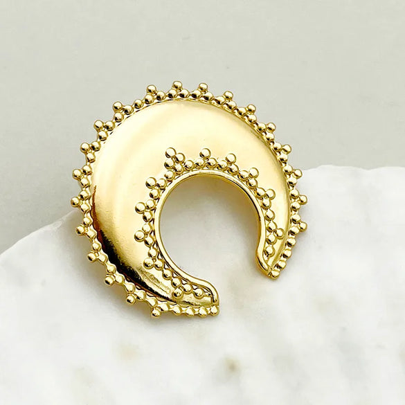 Wholesale Jewelry Elegant Exaggerated Sun Star Moon 304 Stainless Steel 14K Gold Plated Plating Open Rings
