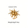 Wholesale Jewelry Elegant Exaggerated Sun Star Moon 304 Stainless Steel 14K Gold Plated Plating Open Rings