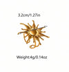 Wholesale Jewelry Elegant Exaggerated Sun Star Moon 304 Stainless Steel 14K Gold Plated Plating Open Rings