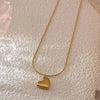 Wholesale Jewelry Elegant French Style Simple Style Heart Shape 304 Stainless Steel 18K Gold Plated Pendant Necklace