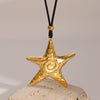 Wholesale Jewelry Elegant Hawaiian Starfish 304 Stainless Steel Wax Rope Pendant Necklace