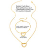 Wholesale Jewelry Elegant Heart Shape 304 Stainless Steel 18K Gold Plated Hollow Out Pendant Necklace
