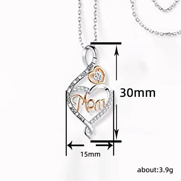 Wholesale Jewelry Elegant Heart Shaped Copper Mixed Gem Inlay Zircon Necklace With O Chain